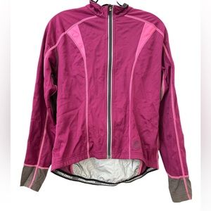 Novara Womens Full Zip Jacket Sz M Burgundy Red Cycling Running biking hiking